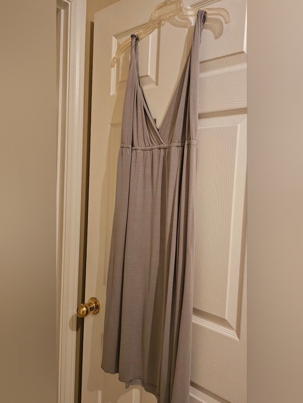 J.Crew Women's V-Neck Sleeveless Grey Summer Dress